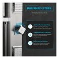 thumbnail image 6 of Aura Series 39 in. 2-Jetted Full Body Shower Panel System in Brushed Steel with Rainfall Showerhead and Spray Wand, 6 of 11
