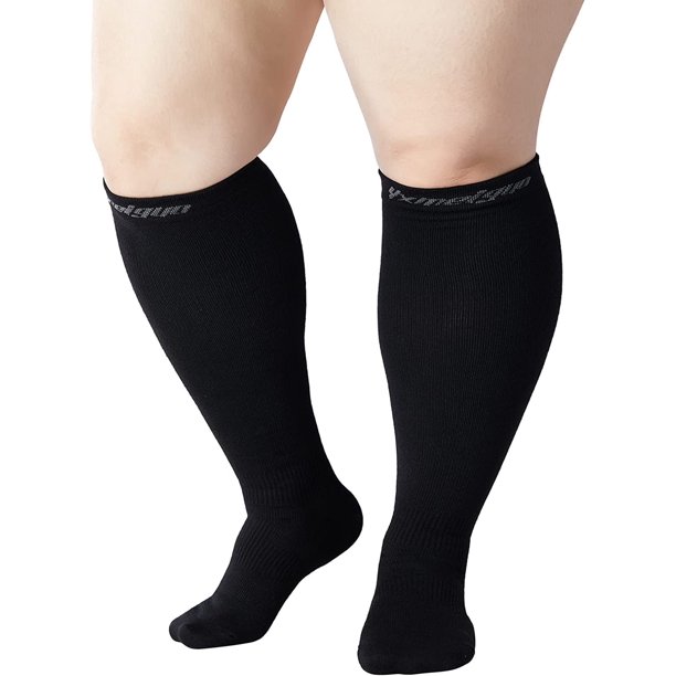 Calcetines de compresión para hombres y mujeres, calcetines de vuelo para mujeres y hombres, calcetines de compresión de talla grande, pantorrilla ancha, calcetines para correr oso de fresa Hogar