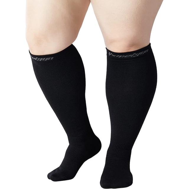 Calcetines de compresión para hombres y mujeres, calcetines de vuelo para mujeres y hombres, calcetines de compresión de talla grande, pantorrilla ancha, calcetines para correr oso de fresa Hogar