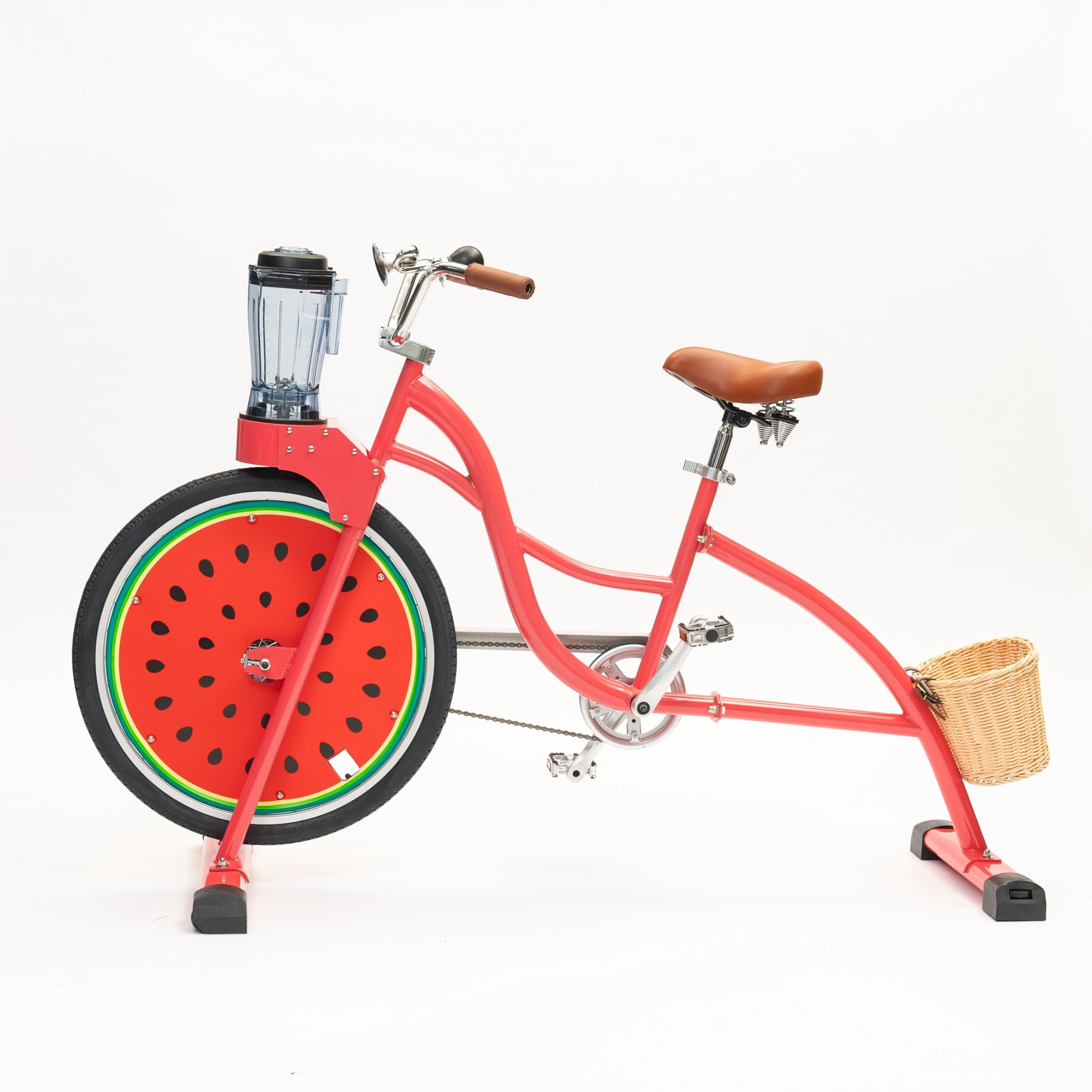 Blender Bike for Fitness, Smoothie Bike Juicer with Pedal, Stationary Bicycle for Party, Carnival, Camping, Indoor & Outdoor Use, Pink