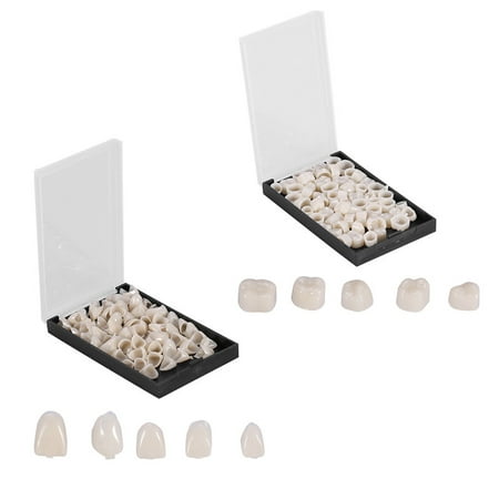 50Pcs Dental Whitening Anterior Front Teeth Temporary Crown Oral Care Resin Crown Molar Teeth