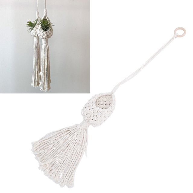 Colgador De Plantas De Aire De Pared, Cesta Colgante De Plantas De Aire En Forma De Piña, Cuerda De Algodón De Fácil Instalación Para Decoración Del Hogar