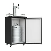 Edgestar Kc2000twin 20 Wide Dual Tap Kegerator For Full Size Kegs - Stainless Steel