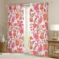 thumbnail image 2 of Homewish Retro Rustic Floral Curtains Pack of 2 (42x84 Each),Country Floral Curtains Blackout,Pink Orange White Bedroom Curtains For Girls,Ultra Soft Home Decor, 2 of 6