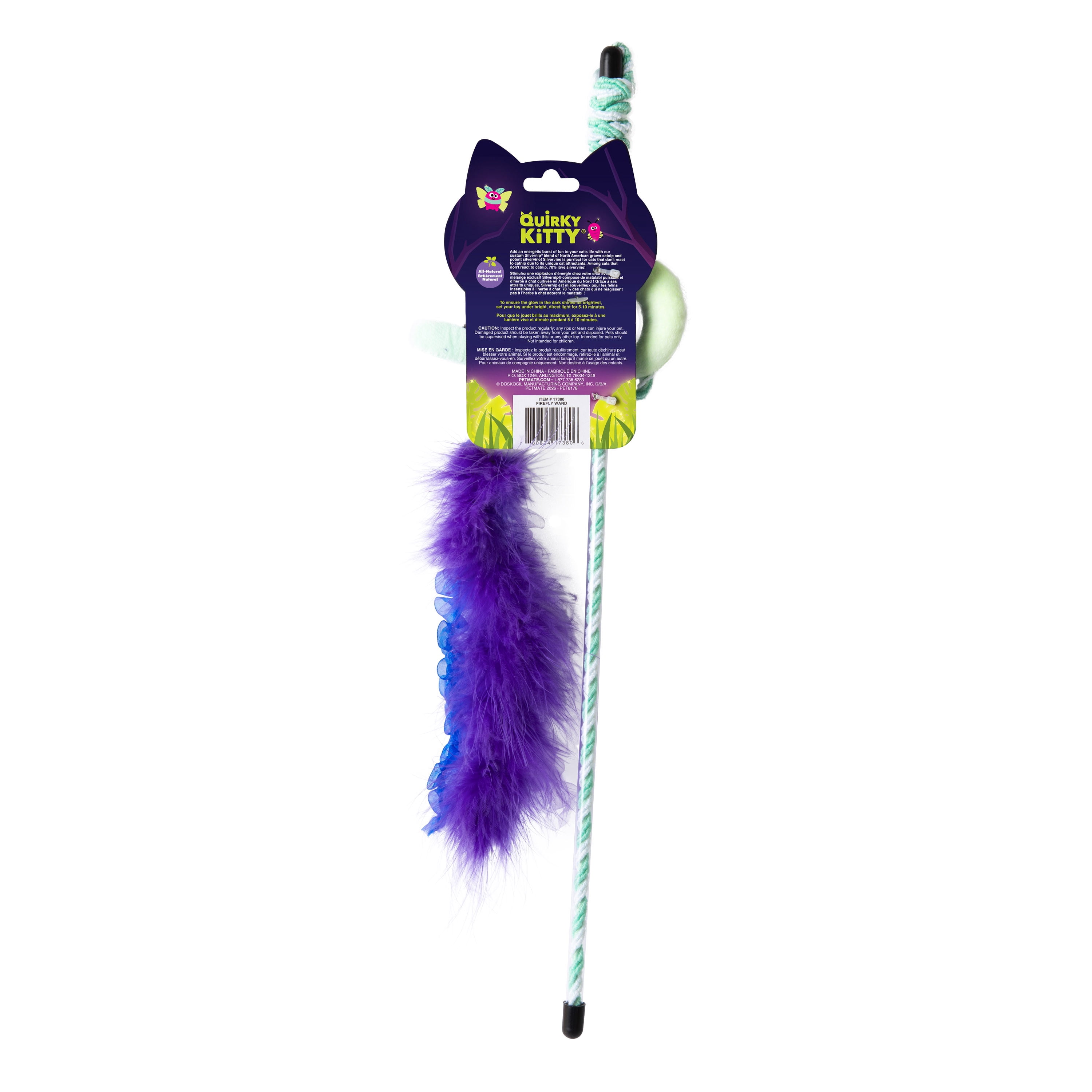 Quirky Kitty Glowing Forest Firefly Wand Night Play Catnip Cat Toy, Pack of 1, FireFly Wand