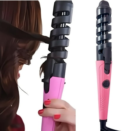 Ibeautyliss US Plug Hair Curler Hair Curling Wand Spiral Curling Iron Hair Roller, Perfect Holiday Gift for Woman