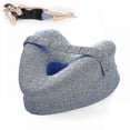 thumbnail image 1 of Orthopedic Heart Shaped Sleeping Pillow - Leg Wedge Cushion With Knee Support For Comfort And Sciatica Relief, 1 of 3