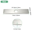 thumbnail image 3 of Placa de Cubierta de Grifo, 10" Cuadrada de Acero Inoxidable 304 para Fregadero de Baño/Cocina [Tono Plateado Cepillado], 3 of 7