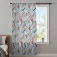 thumbnail image 3 of Spring Red Floral Sheer Curtains 45 Inches Long, Daiy Birds Farmhouse Blue Botanical Light Filering Curtains, Breathable Simi Curtain Privacy Drapes for Kitchen Bathroom Small Window Treatment, 3 of 9