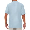 thumbnail image 3 of GENTS BLISS button Down Mens Shirts Short Sleeve Shirts for Men Solid TextureT-shirts, 3 of 6