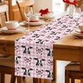 thumbnail image 5 of Cute Bow Cow Table Runner 72 Inches, Pink Buffalo Plaid Farmhouse Cute Animals Bed Runner Dresser Scarves Tabletop for Indoor Outdoor Parties/Ceremony/Banquet, 16" x 72", 5 of 8