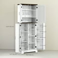 thumbnail image 3 of HOMCOM 64" Kitchen Pantry Storage Cabinet with Adjustable Shelves, White, 3 of 9