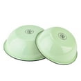 thumbnail image 2 of Novomoskovsjka Posuda Mint Coolness Enamel Serving Bowl Set of 2 pcs Shatterproof Enameled Steel Fruit and Salad Bowls for Cooking Enamel Mixing Bowl for Indoor and Outdoor Use Metal Bowls, Green, 2 of 12