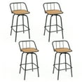 thumbnail image 1 of Gymax 2PCS 27.5'' Heavy-duty Metal Frame Bar Height Chairs w/ Footrest & Backrest, 1 of 10