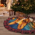 thumbnail image 5 of Sigee Artistic Sunflower Corgi for Christmas Decoration Tree Skirt Christmas Plaid Tree Skirt,Christmas home decor Holiday Tree Skirt Fits TChristmas Tree-48", 5 of 6