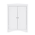 thumbnail image 4 of Hassch Floor Corner Cabinet with 2 Doors and Adjustable Shelves, Free-Standing Corner Storage Cabinets for Bathroom, Kitchen, Living Room or Bedroom, White, 4 of 8