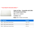 thumbnail image 2 of Cabin Air Filter - Compatible with 2006 - 2013 Suzuki Grand Vitara 2007 2008 2009 2010 2011 2012, 2 of 2