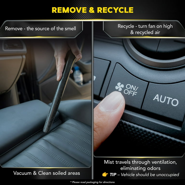 Meguiar's Whole Car Air Refresher, Odor Eliminator Spray Eliminates Strong  Vehicle Odors, New Car Scent – Three 2 Oz Spray Bottles
