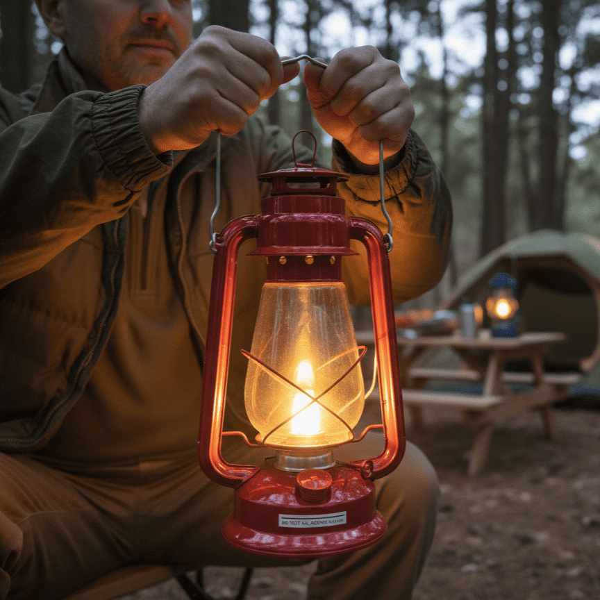 21st Century Hurricane Lantern Oil Kerosene Lamp 12" Assorted Color Home Decor