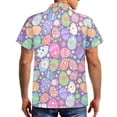 thumbnail image 3 of Uorisanigo Colorful Eggs Matching Couple Outfits Easter Husban and Wife Clothing Light Men's Short Sleeve Shirt Summer Workwear and Womens Button Down Shirt Party Blouse Tops Size XS, 3 of 8