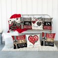 thumbnail image 6 of Valentine''s Day Pillow Covers 20x20 Inch Set of 4 Red Black Heart Decor Throw Pillow Covers Happy Valentine Decorative Throw Pillows Valentines Day Decor for Home Sofa 166, 6 of 6