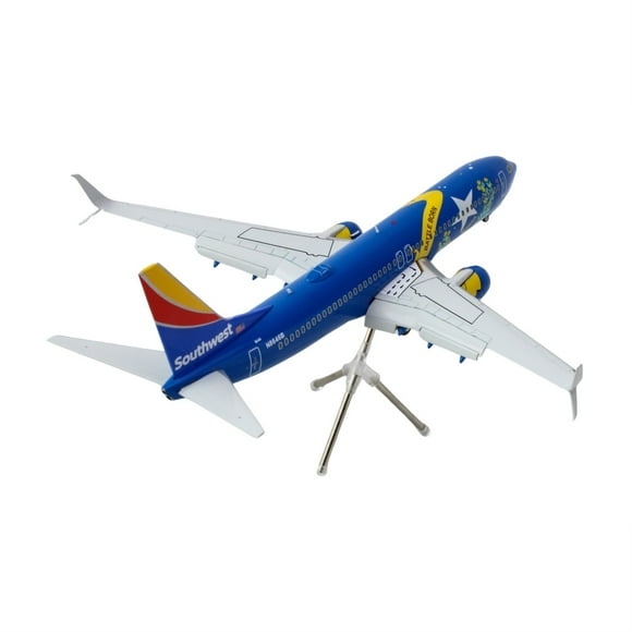 Boeing 737-800 Avion Commercial avec Volets en Duvet « Southwest Airlines - Nevada One » (N8646B) Bleu avec Rayures à la Queue Série « Gemini 200 » Maquette d'Avion Moulée sous Pression 1/200 par GeminiJets