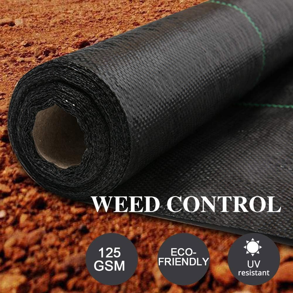 Fas Home Heavy Duty Weed Barrier Landscape Fabric 3x100FT for Outdoor Gardens, Woven Weed Blockr Fabric - Garden Landscaping Fabric Roll - Weed Control Fabric in Rolls