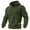 07#Army Green, variant on Waffle Knit Hoodies for Men Pullover Comfy Athletic Hooded Sweatshirt Outdoor Travel Hoodie Sweatshirts White L