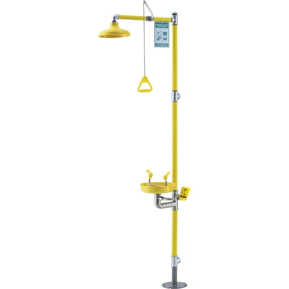 Floor Mounted Emergency Combination Shower With Eyewash Station