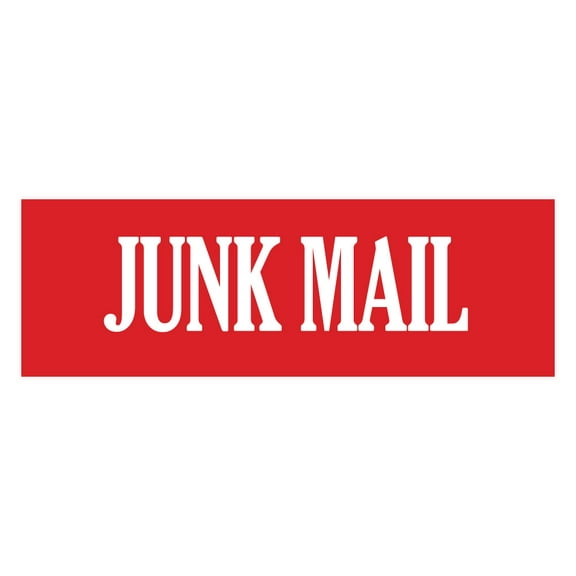 Signs ByLITA Basic Junk Mail Sign (Red) - Large