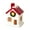 Red edged arch, variant on Lovely Ceramic Holiday Cottage with Operations, Indoor Outdoor Winter Village Accent for Collectors Displays