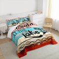 thumbnail image 3 of Homewish Rustic Lake House Bedding Comforter Set for Teen, Countryside Fishing Twin Comforter Sets, Blue Red Wooden Plank Reversible Bedding Set, Luxury Bedroom Decor, 2 Pieces, 3 of 8