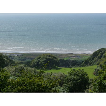 Canvas Print Dragons TeethFairbourne Beach WW2 defences along the beach were designed to stop tanks landing. Stretched Canvas 10 x