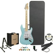 Sawtooth ES Series Electric Guitar with 25W Sawtooth Amp and ChromaCast Accessories, Daphne Blue with Pearl White Pickguard (Box 2 of 2)