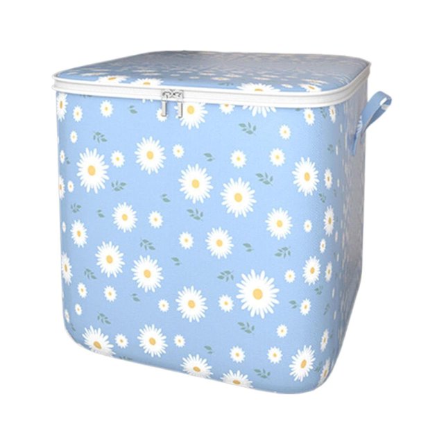 kjfeif Clearance Large Capacity Zippered Storage Bag - Foldable Fabric Organizer for Bedroom Wardrobe Clothes, Reinforced Handle Closet Container for Blankets Pillows