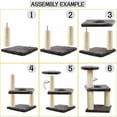 thumbnail image 5 of Cat Tree, Three Layers Cat Toy Cat Tree Scratching Post Activity Center Kennels Reinforced Columns Large Capacity 20cm x 20cm x 40cm black, 5 of 5