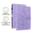 thumbnail image 4 of Case for Samsung Galaxy Tab A7 10.4" 2020 SM-T500 / SM-T505, Flower Pattern PU Leather Multi-Angle Viewing Stand Shockproof Flip Case with Card Slot Magnetic Clasp Pencil Slot Auto Sleep/Wake, Purple, 4 of 11