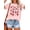 Peach Pink, variant on KimSoong Women Strawberry Cute Graphic T-Shirts Fruit Shirts Strawberries Print Cottagecore Clothing T-shirt Crew Neck Garden Tee Tops