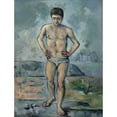 thumbnail image 2 of Paul Cézanne 12x14 Black Ornate Wood Framed Double Matted Museum Art Print Titled: Le Grand Bather (1885), 2 of 5