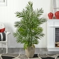 thumbnail image 4 of Nearly Natural 5' Areca Palm Artificial Tree in Sand Colored Planter, Green, 4 of 4