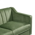 thumbnail image 6 of Velvet Sofa Three-seat Sofa, Tufted Upholstered Chesterfield Sofa with Tufted Back and 2 Rolled Pillows,  Accent Sofa Couch with Padded Seat for Bedroom,Living Room,Office,Weight Capacity 660 Pounds, 6 of 7