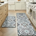 thumbnail image 2 of MeyJey Boho Kitchen Rug Set of 2, Non-Slip Anti-Fatigue Waterproof Cushioned Mat for Kitchen, Dining & Laundry Room, 20"x31.5"+20"x59" Brown/Gray, 2 of 12