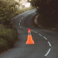 thumbnail image 2 of OULII High Traffic Safety Street Cone for Road Construction with LED Light in Chocolate 1 LED Light, 2 of 6