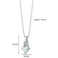 thumbnail image 2 of 1 ct Heart Shape Created White Opal Pendant Necklace in Sterling Silver, 18", 2 of 5