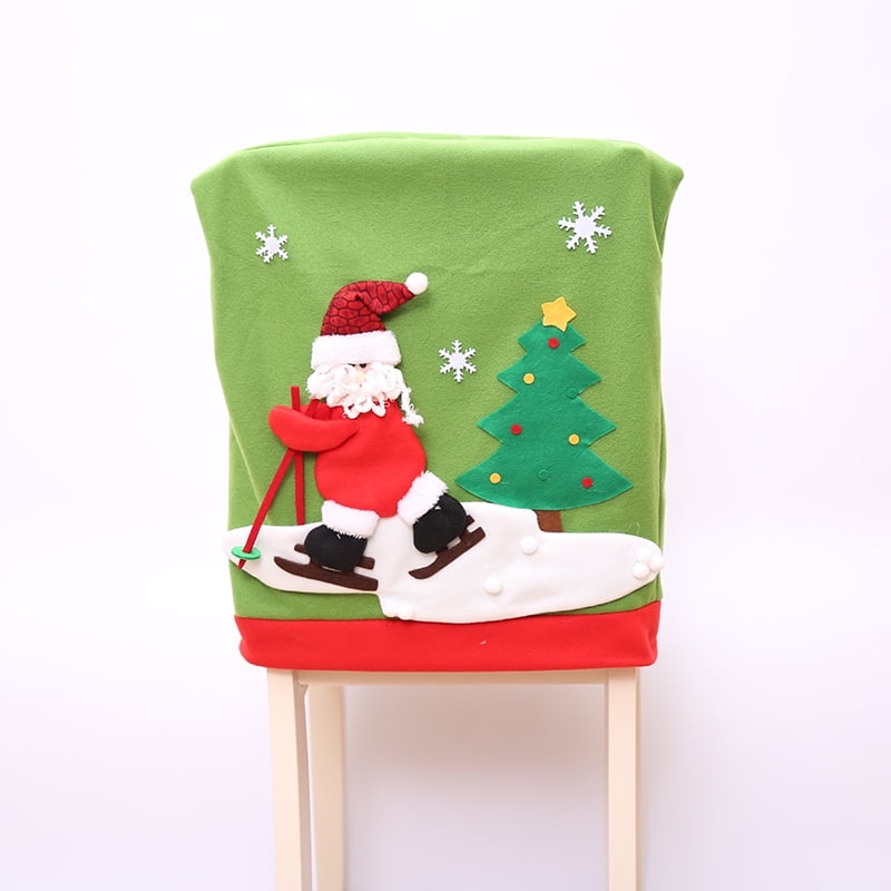 GLiving Christmas Seat Back Cover, Santa Claus Snowman Elk Seat Covers