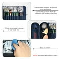 thumbnail image 4 of DODAMOUR Portable Folding Makeup Brush Bag with Silicone Foldable Brush Cleaning Bowl, Multifunctional Cosmetics Rolling Storage Case Makeup Brush Holder, Makeup Brush Organizer Bag for Travel (Blue), 4 of 6