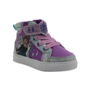 Disney Frozen Anna, Elsa & Olaf Snowflake Printed High Top Sneaker (Toddler Girls)