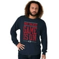 thumbnail image 4 of No Talkie Game is On Football Men's Big & Tall Long Sleeve Graphic Tee Brisco Brands 3X, 4 of 5