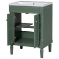 thumbnail image 6 of Historyli Go5H 24" Bathroom Vanity With Top Sink Modern Undermount 2-Tier Storage Cabinet With Double Door Single Sink Bathroom Vanity For Home Hotel, 6 of 9