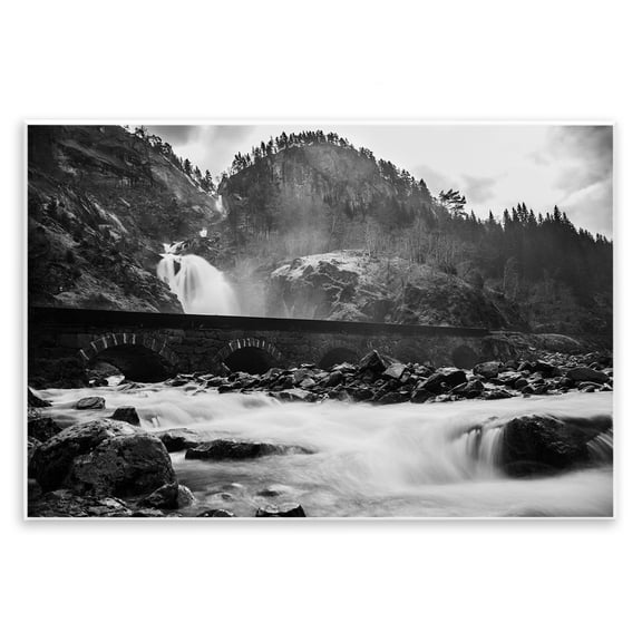 Stupell Industries Waterfall Ravine Photography Landscape & Nature Photography Unframed Art Print Wall Art, 15 x 10